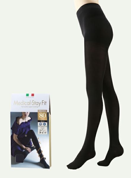 メディカル ステイフィットタイツ 80denブラック M-L | ストッキング